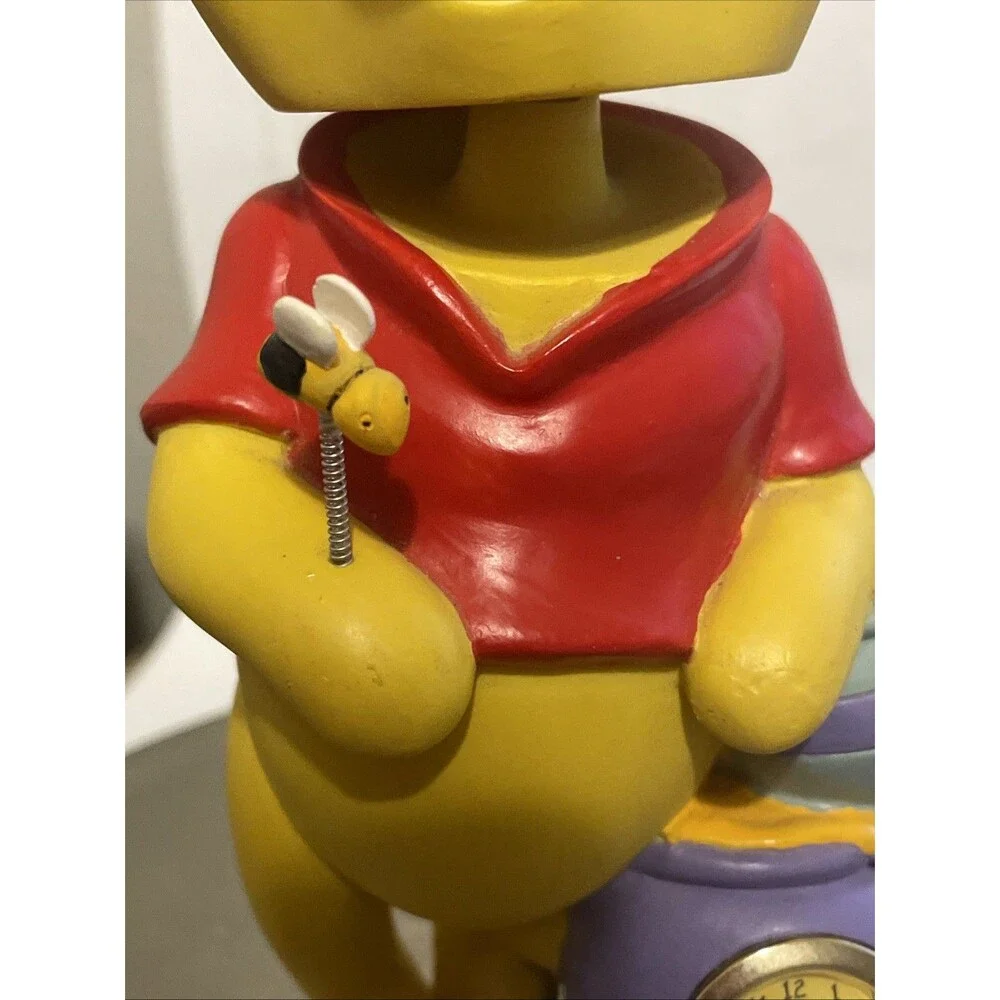 Vintage Winnie the Pooh Honey Pot Clock, Bumblebee Bobble Head